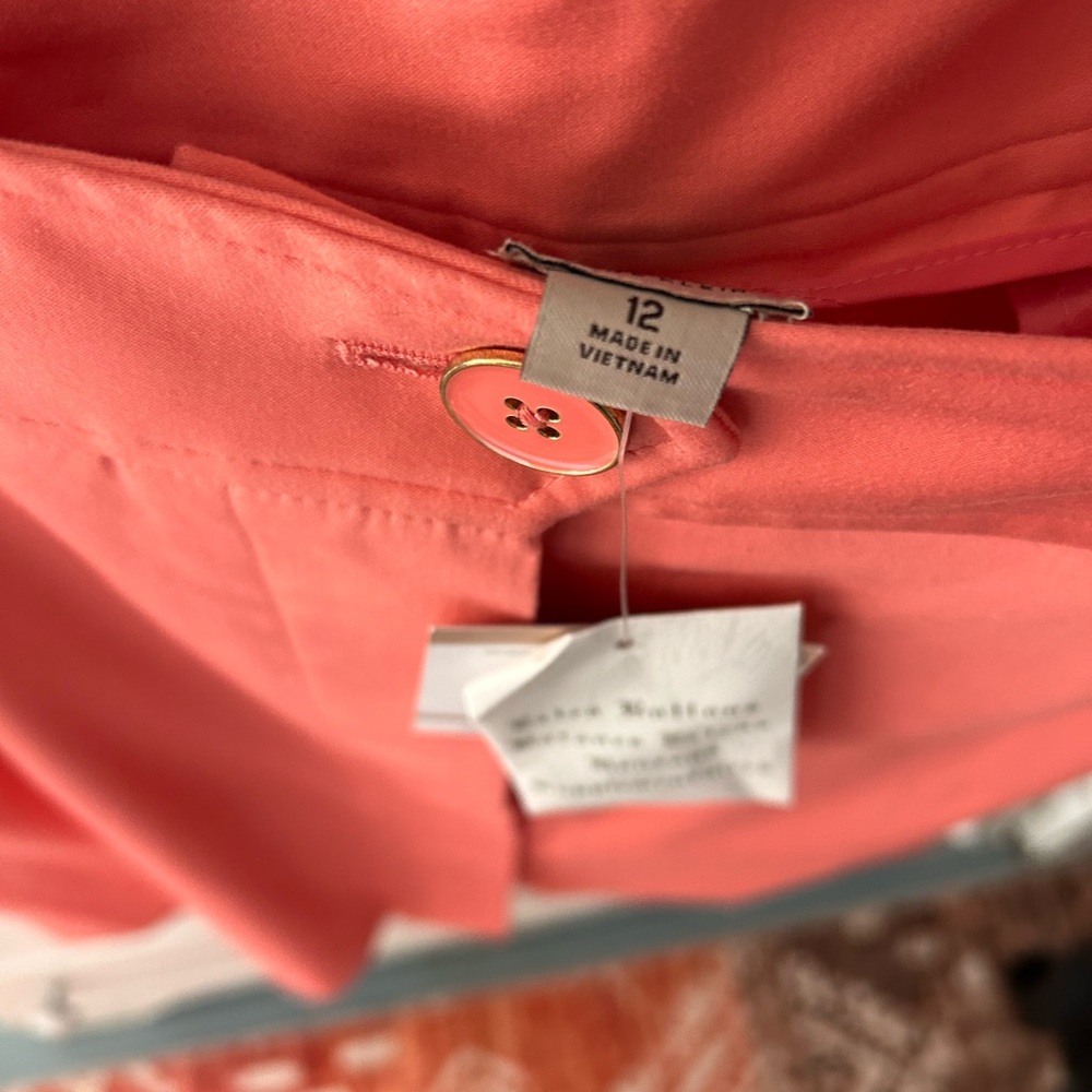 NWT Button-Front Coral Skirt by Anne Klein Design, Mid Knee Length - Picture 12 of 13
